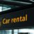 Car rental sign in an airport